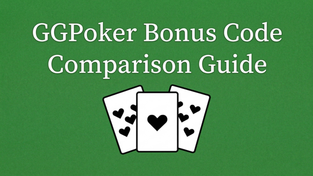 GG Poker Bonus Code Comparison Guide