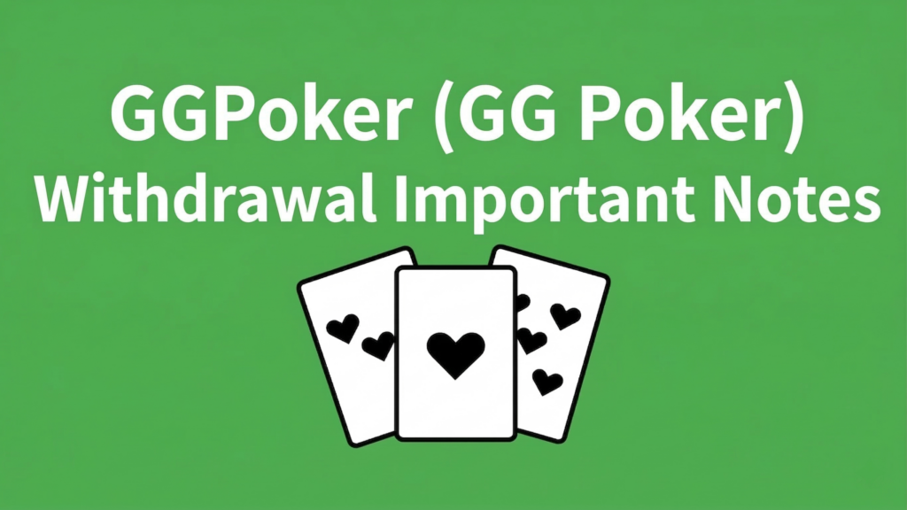 Precautions for GGPoker Withdrawal
