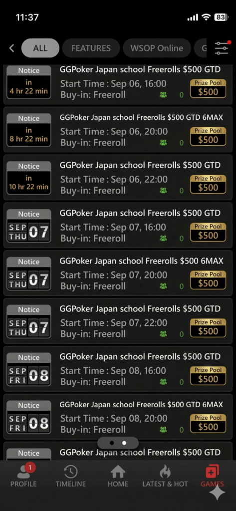 GGPoker features over 12 types of games