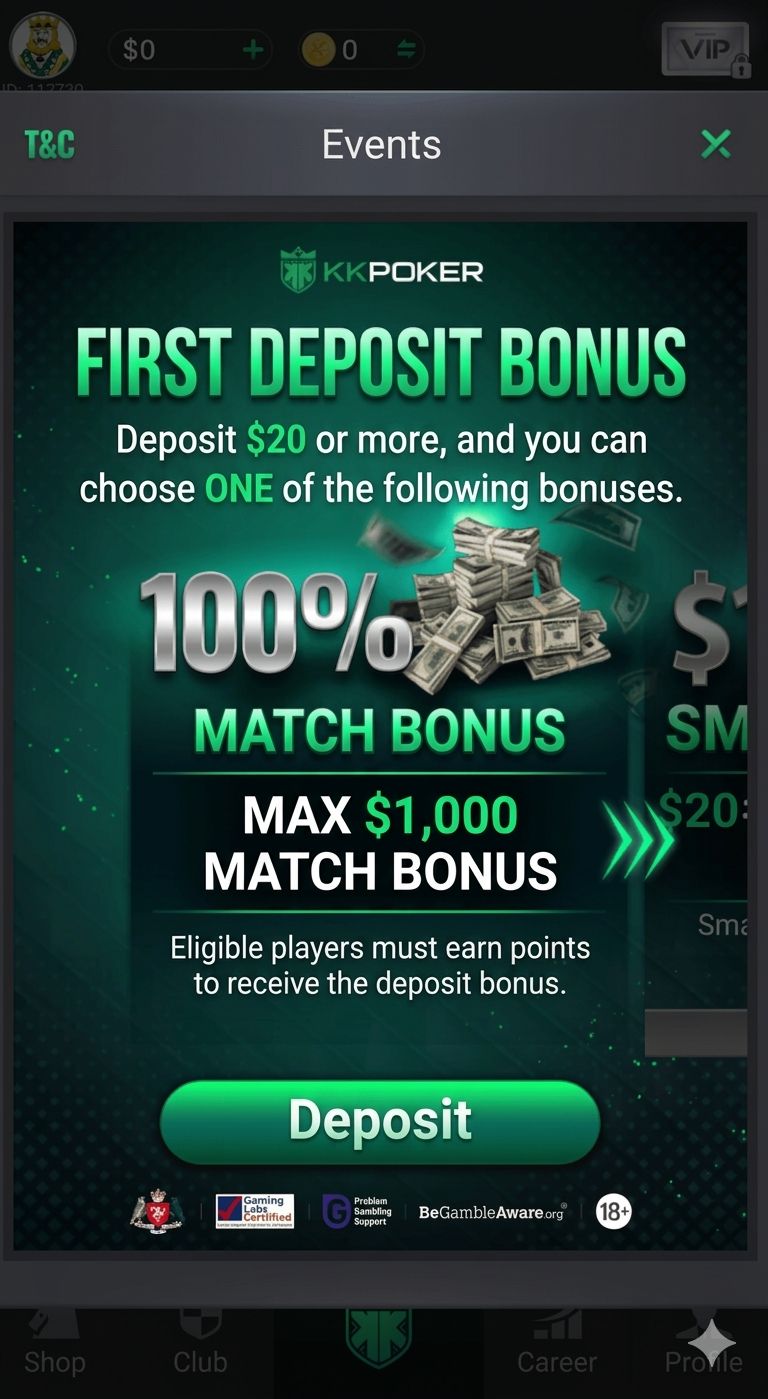 first deposit bonus