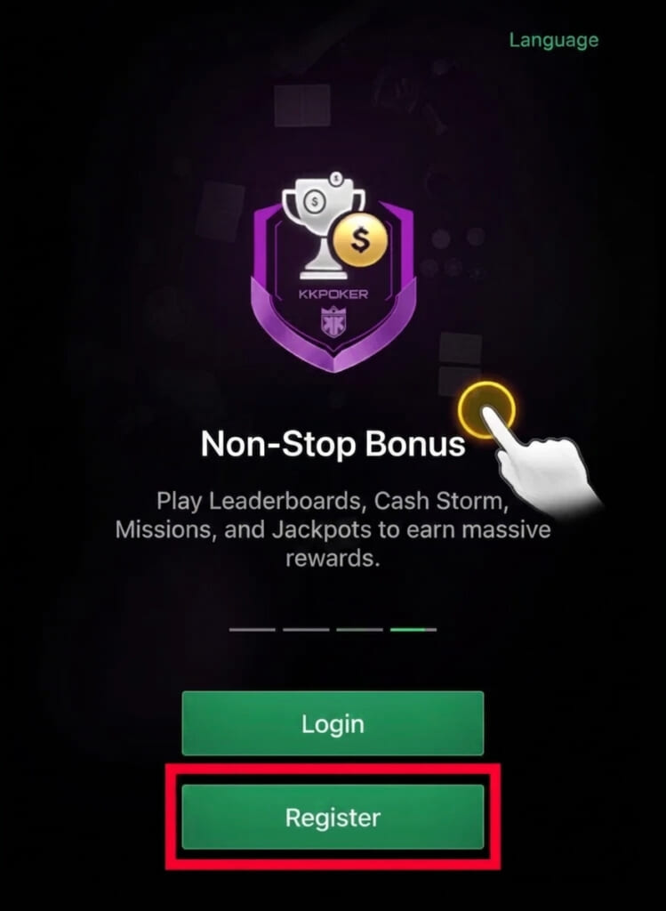 For those who have already registered through this site, tap "Login" to proceed.
