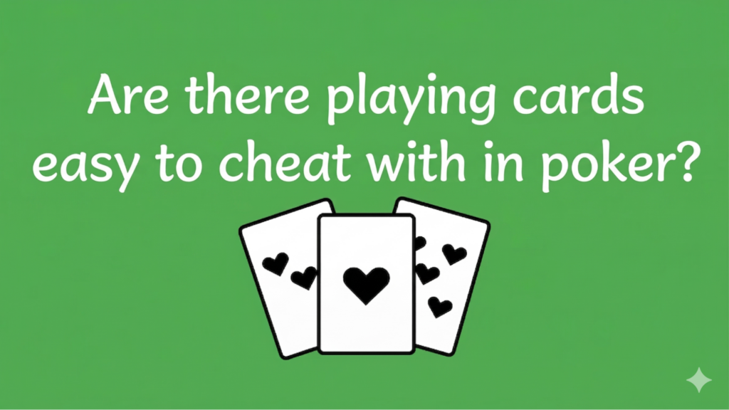 Do Playing Cards that are Easy to Cheat with Exist in Poker?