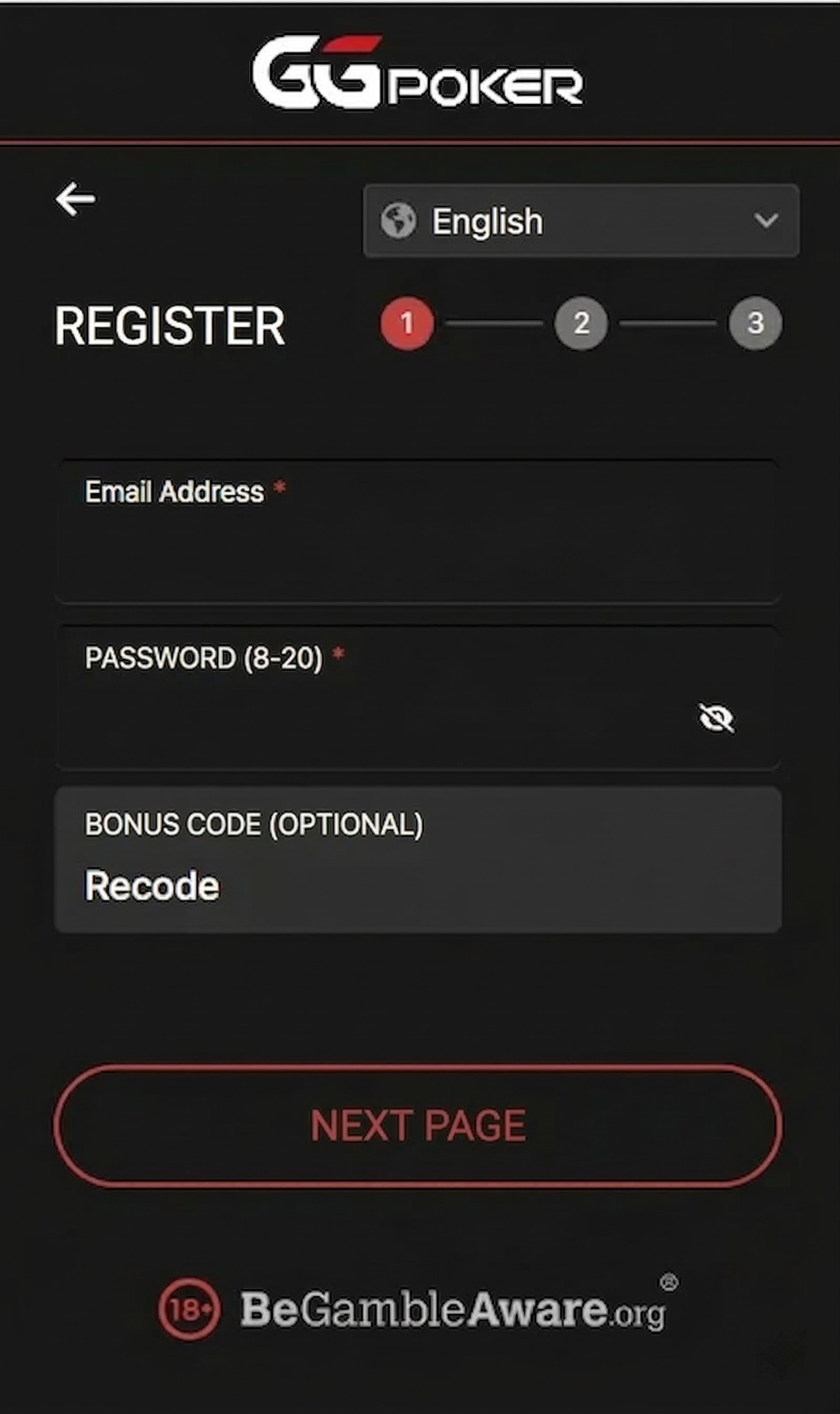 You will then be able to enter text; please type "Recode."