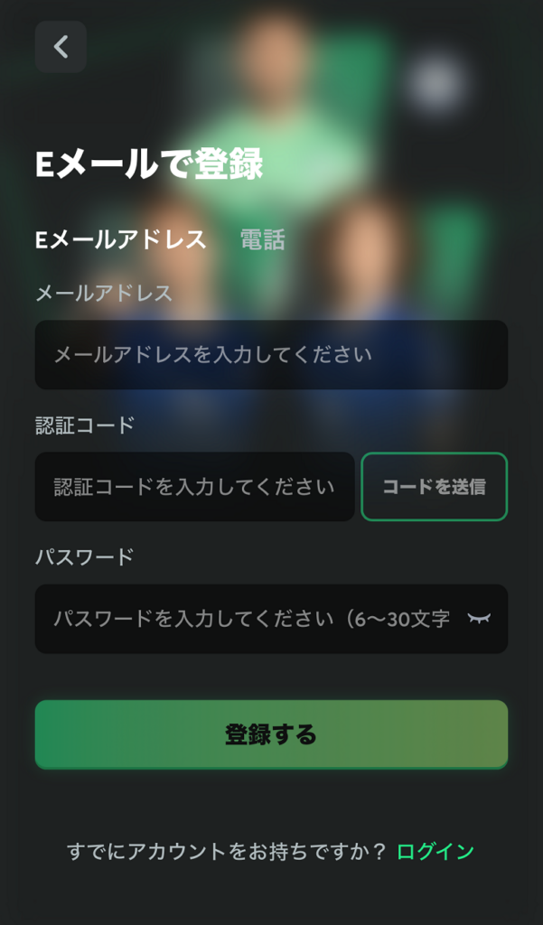 STEP3：ログイン情報の入力と認証