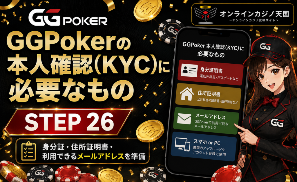 GGPokerの本人確認・住所証明で使える書類