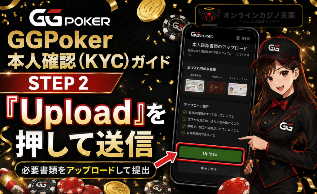 「Upload」を押して送信