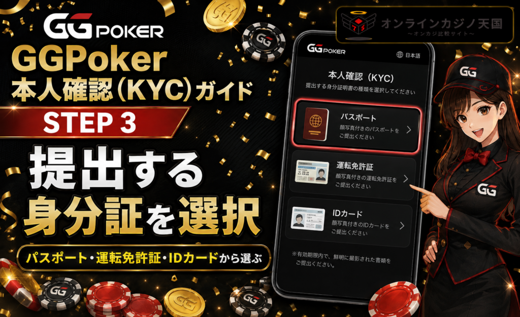 「どの身分証を提出するか」を選択します