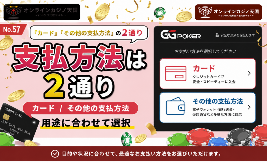 「カード」「その他の支払方法」の2通り