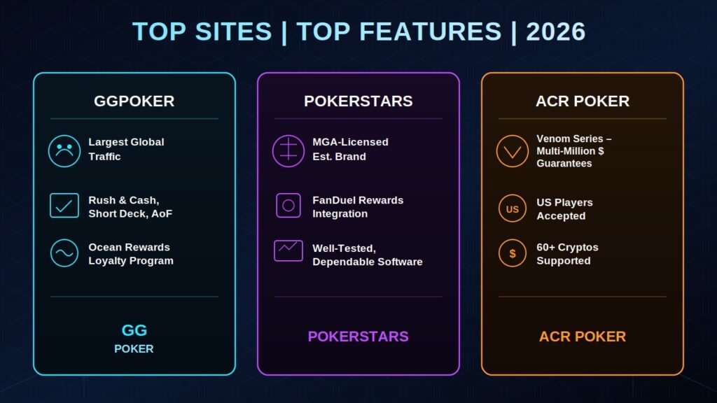 3 Best Online Poker Sites