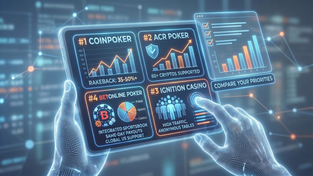 Best Crypto Poker Sites at a Glance