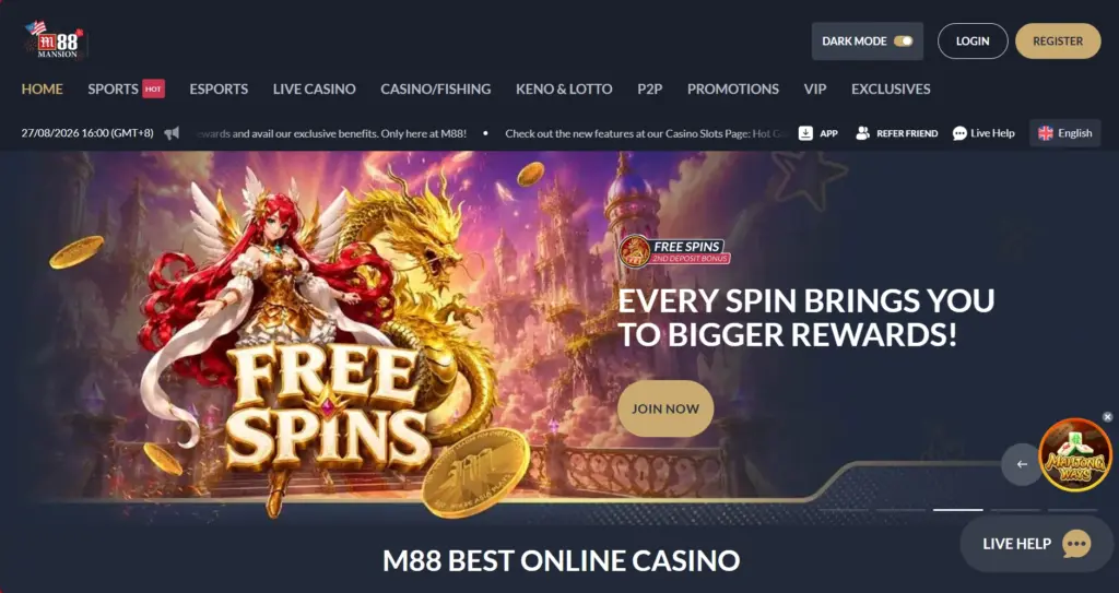 M88 Casino alternative homepage