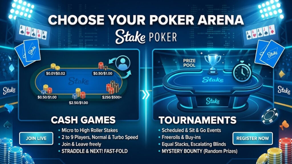 Cash Games & Tournaments: Choose Your Poker Arena