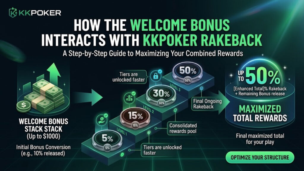 How the Welcome Bonus Interacts with KKPoker Rakeback