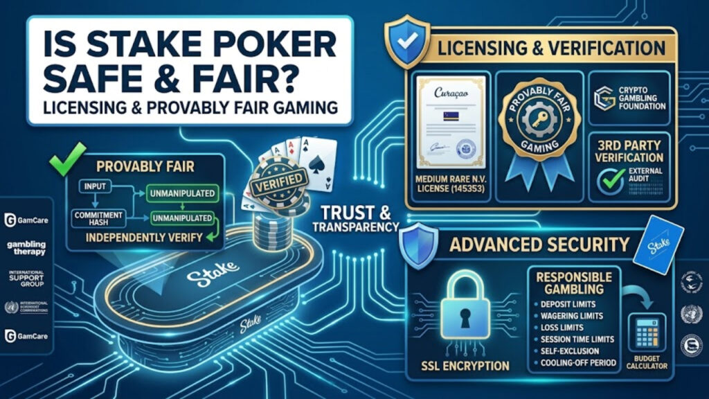 Is Stake Poker Safe & Fair: Licensing & Provably Fair Gaming