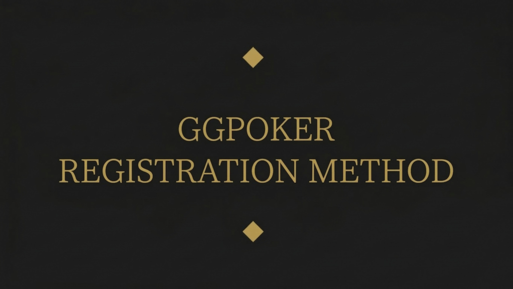 GGPoker registration method