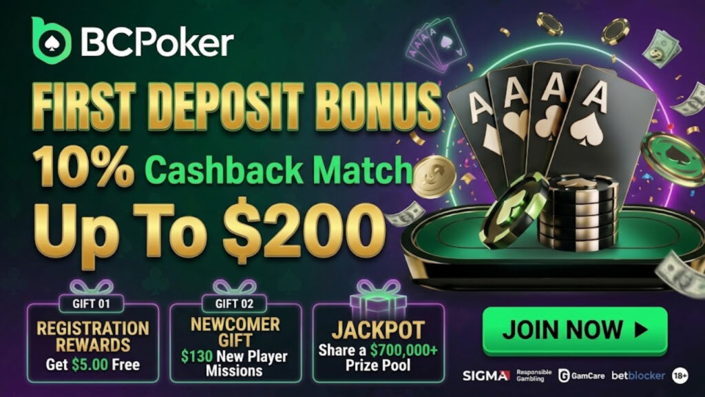 BC Poker First Deposit Bonus