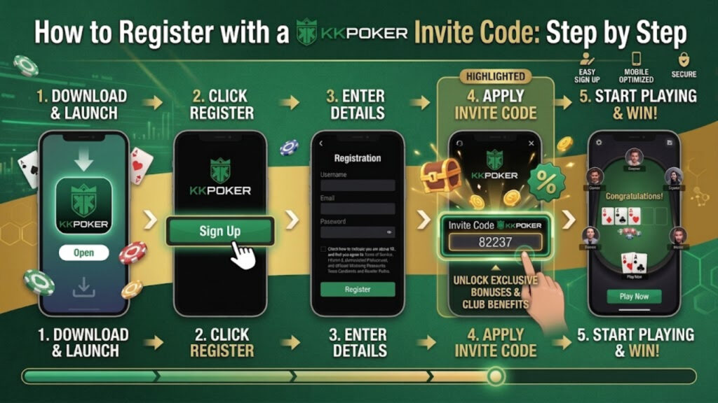 How to Register with a KKPoker Invite Code: Step by Step