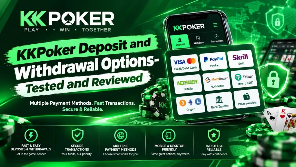 KKPoker Deposit and Withdrawal