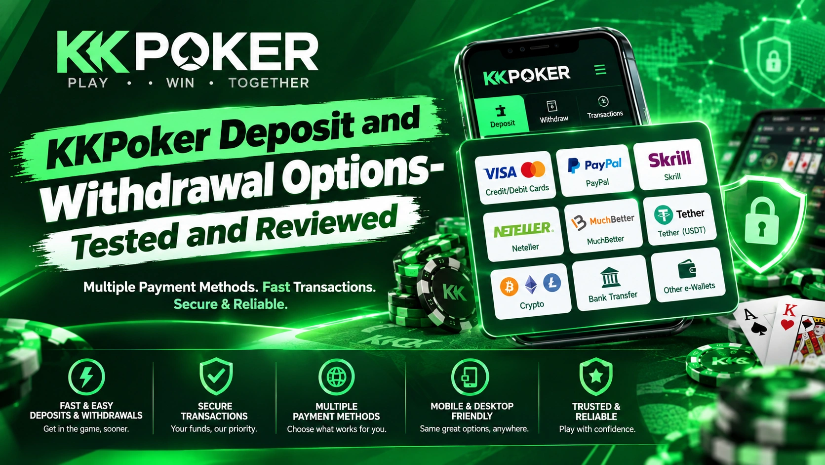 KKPoker Deposit and Withdrawal