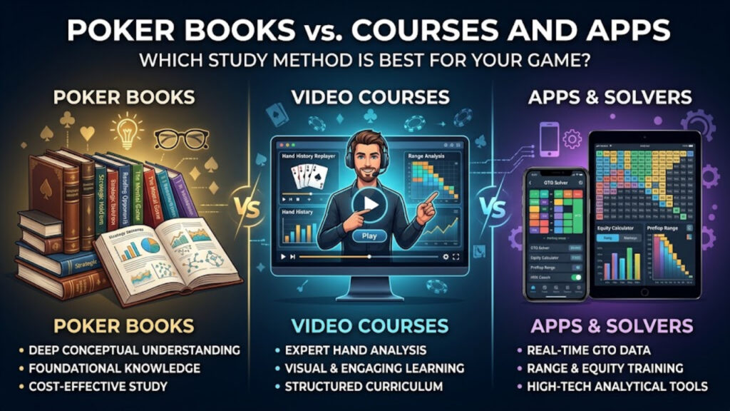Poker Books vs Courses and Apps