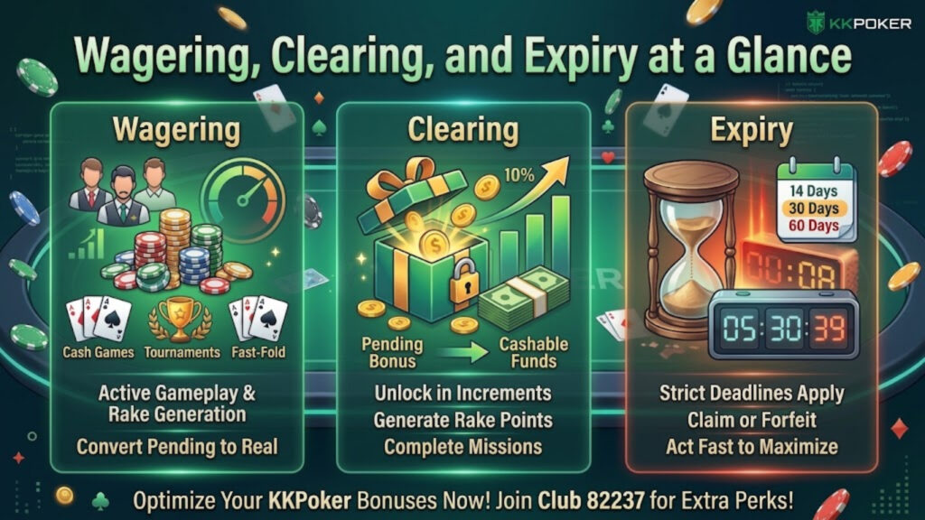 Wagering, Clearing, and Expiry at a Glance