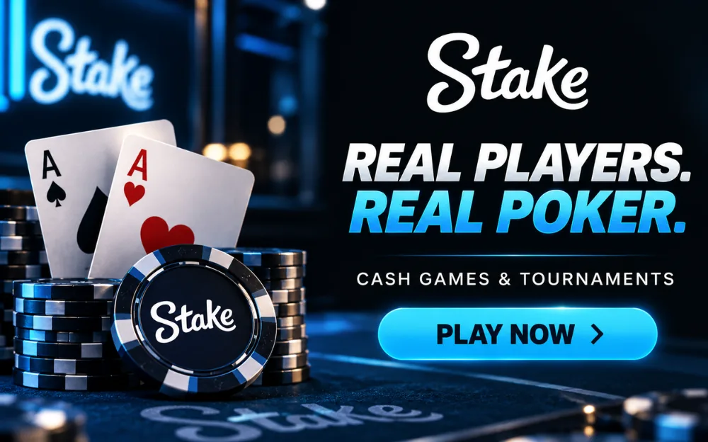StakePoker tournament and cash games