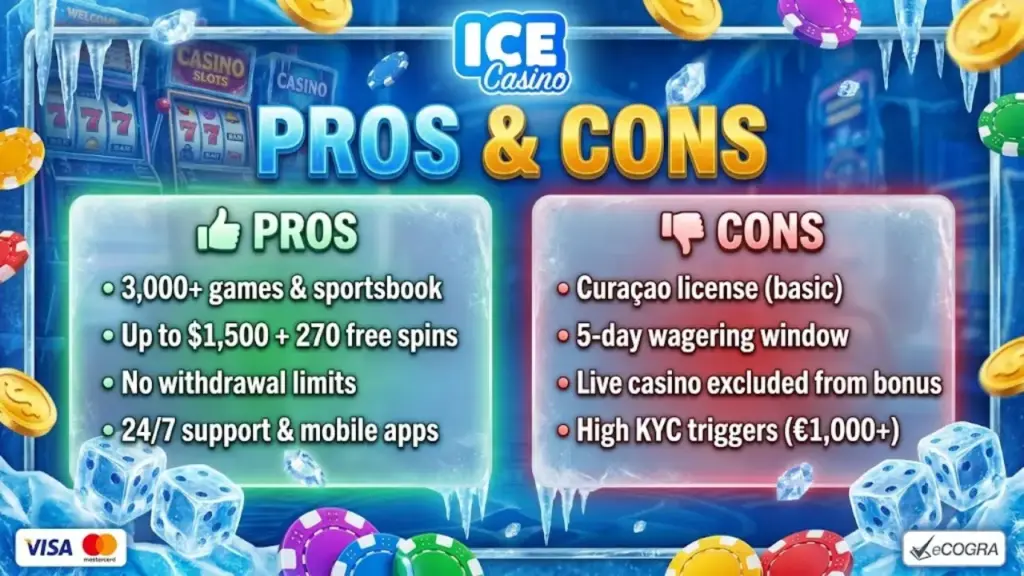 Ice Casino Pros and Cons