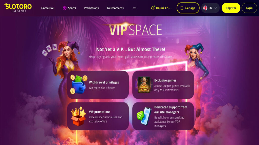 Slotoro VIP and Loyalty Programme
